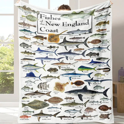 Fish Pattern Throw Blanket