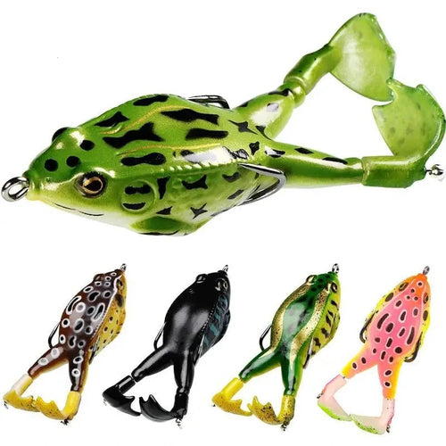 Frog Topwater Diving Lures - 13.5g Wobblers with Double Props