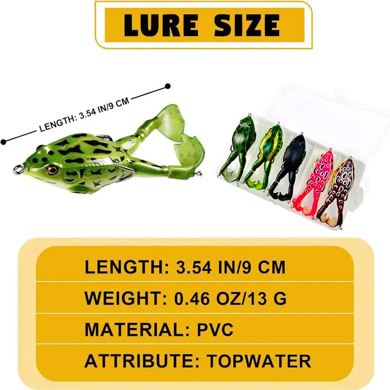 Frog Topwater Diving Lures - 13.5g Wobblers with Double Props