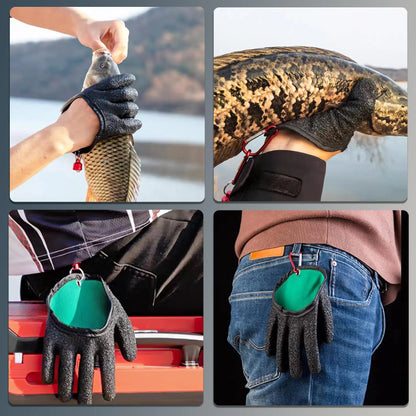 Anti-Slip Catch Fish Gloves with Magnet Release Puncture Proof Fishing Gloves VIP