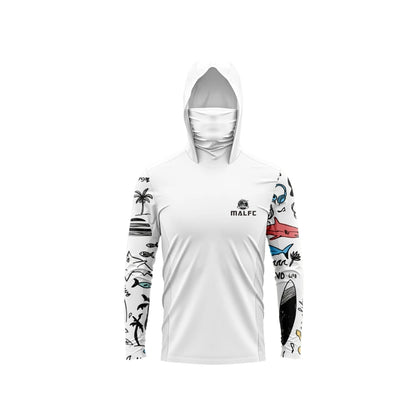 Men Hood Fishing Shirt long sleeve fishing t shirt uv protection Fishing Apparel