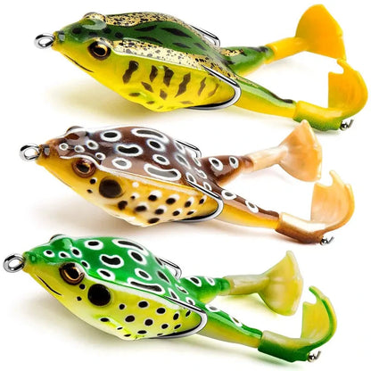 Frog Topwater Diving Lures - 13.5g Wobblers with Double Props